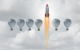 Baloons and a rocket for success in business