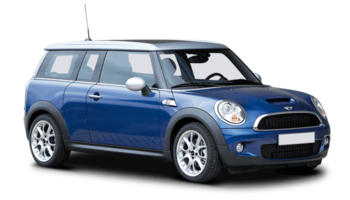 Blue Mini Clubman as a company car
