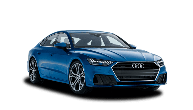 Blauer Audi A7 Firmenmietwagen