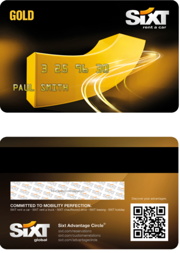 Gold SIXT Card
