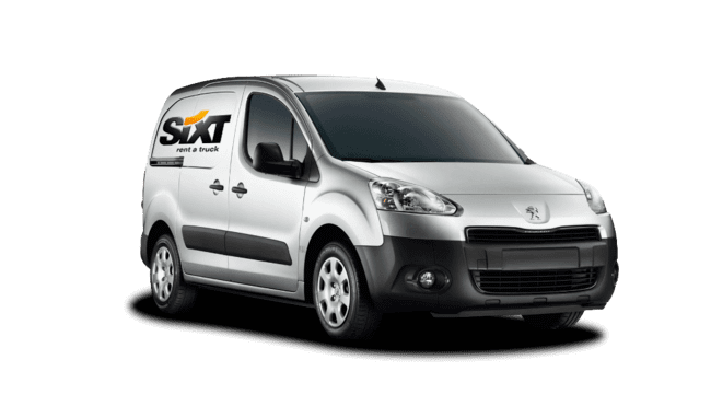 Peugeot Partner zilver met SIXT logo